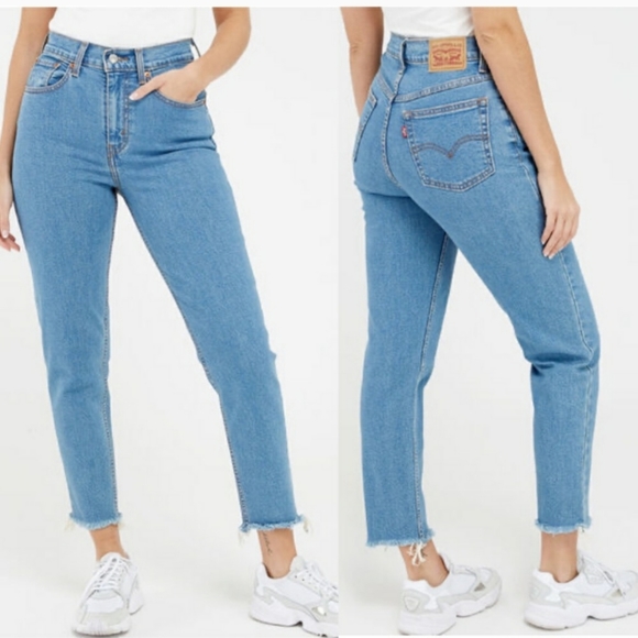 Levi's Mom Jeans High Rise Raw Hem - Picture 11 of 11